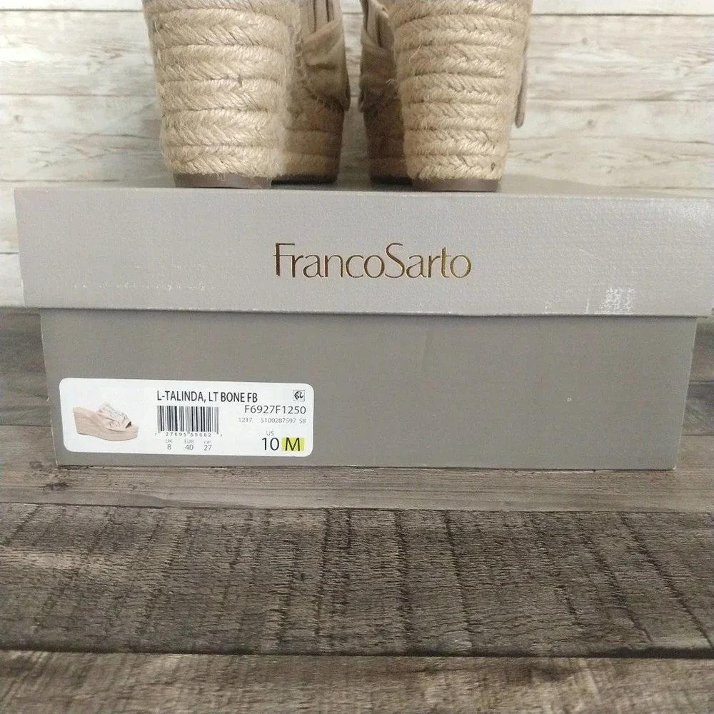 Franco Sarto Talinda Wedge Espadrilles Sandals 10